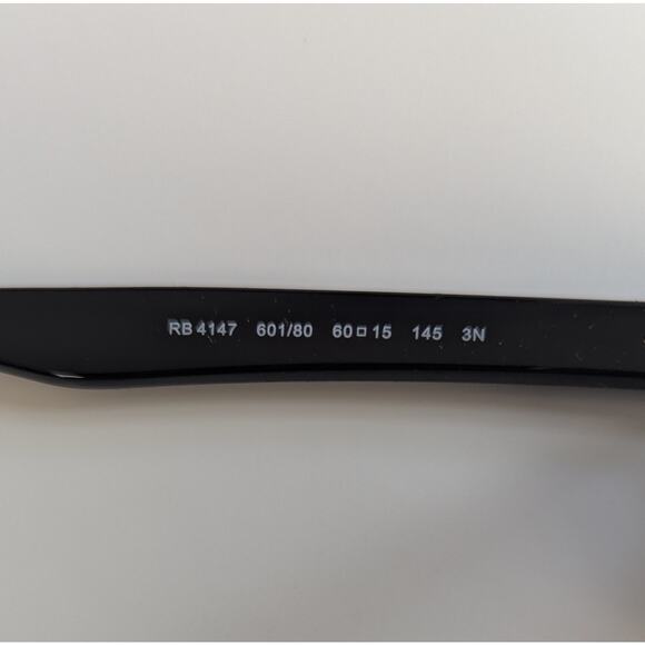 Ray-Ban 4147 Men's Sunglasses Black Frame Dark Blue Lens 601/80 Size 60 15 145 - Picture 5 of 13